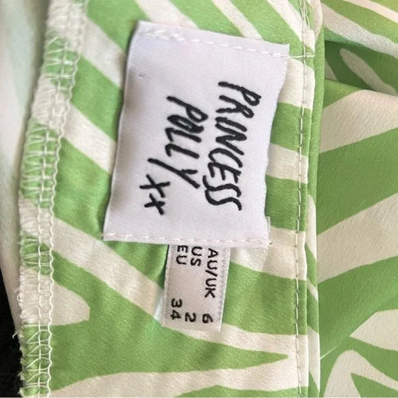 Princess Polly Green Zebra Print Mini Skirt Size 2 Y2K Party Clubwear - Picture 7 of 8